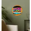 Hamburger - Kleurrijk - Speels Wandcirkel kunststof plaat 5mm dik klein -sfeer3