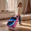 Rode racewagen in digitale snelheidswereld Kinderkoffer - Roze klein -sfeer1