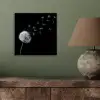 Paardenbloem - Zwart - Natuur aluminium wit klein -sfeer2