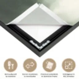 Sparren - Bomen - Groen - Beige Textielframe zwart klein -USP_closeupNL