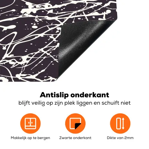 Spat - Waterverf - Wit Inductie beschermer vinyl 3mm klein 276 -zzzzzzz-td-onderkant