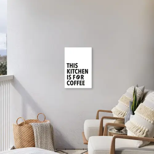Quotes  - Koffie - Bonen - Modern Tuinposter op houten frame 2 cm dik klein -sfeer1