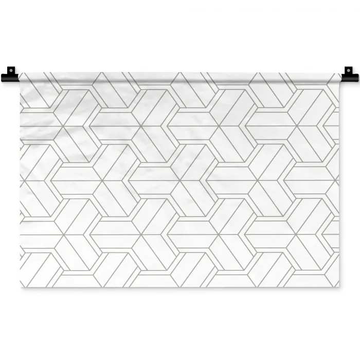 Design - Geometrie - Patroon - Lijn Wandkleed katoen klein 269 -zz3d