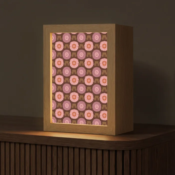 Retro - Madelief - Roze Light Box met kabel (Tafellamp) klein 925 -z3d_website