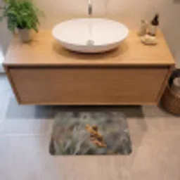Zonnehoed - Droogbloemen - Geel - Warm Badmat klein -sfeer1
