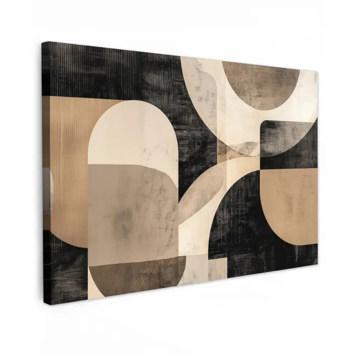 Abstract - Vormen - Modern - Beige canvas 2cm klein -z3d