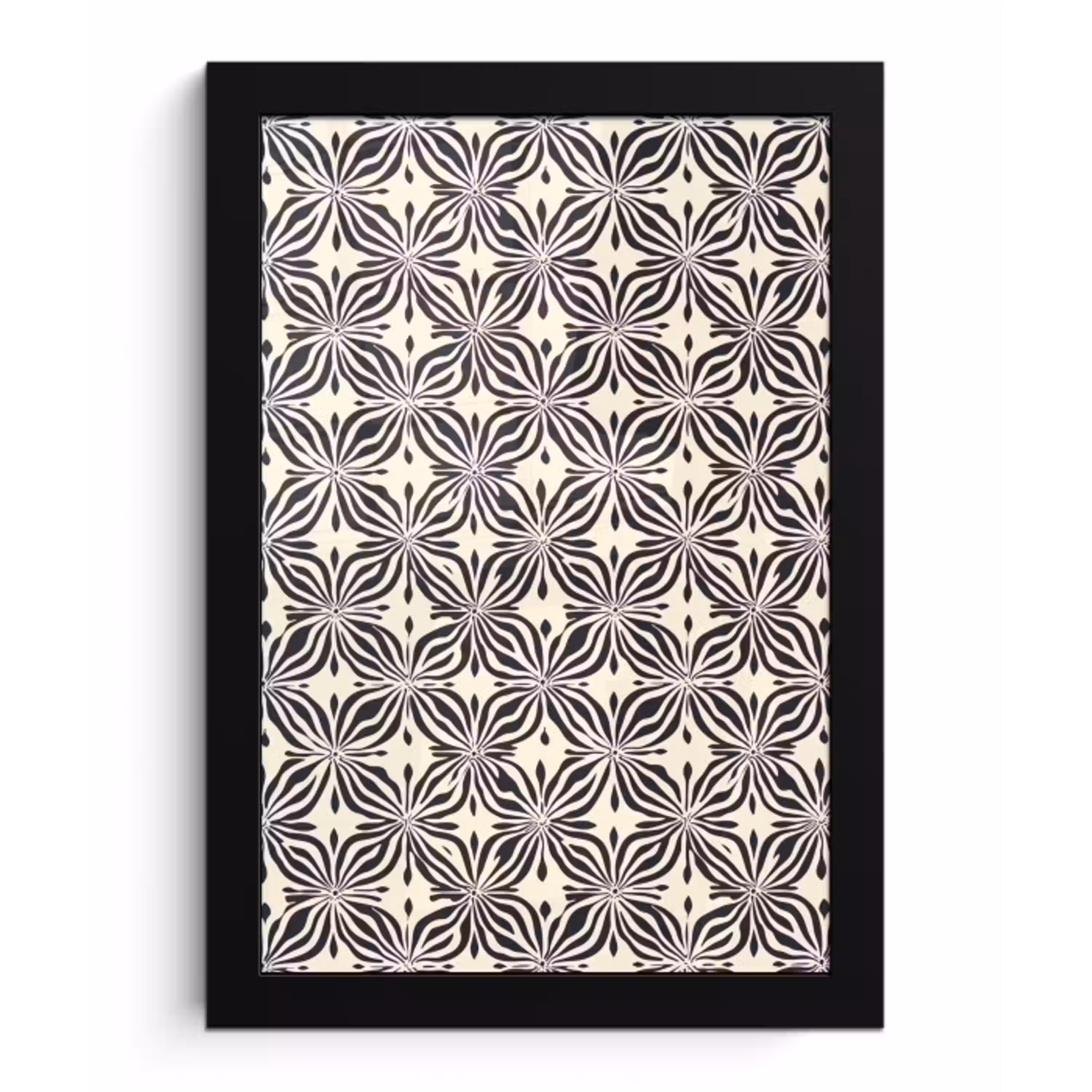 Grafisch - Patroon - Zwart fotolijst zwart zonder passe partout klein 224 -3d