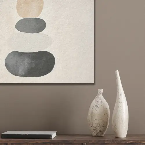Japandi - Wabi sabi - Beige PET vilt klein -sfeer6_closeup