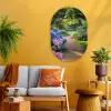 Hortensia- Park - Pad Wandcirkel Ovaal Glas middel -sfeer4