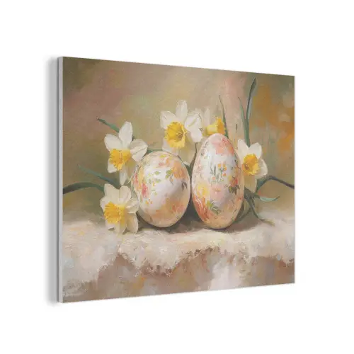Bloemen - Eieren - Geschilderd PET vilt klein -3d
