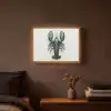 Kreeft - Glossier - Groen - Wit Light Box met batterij (Wandlamp) middel -sfeer4