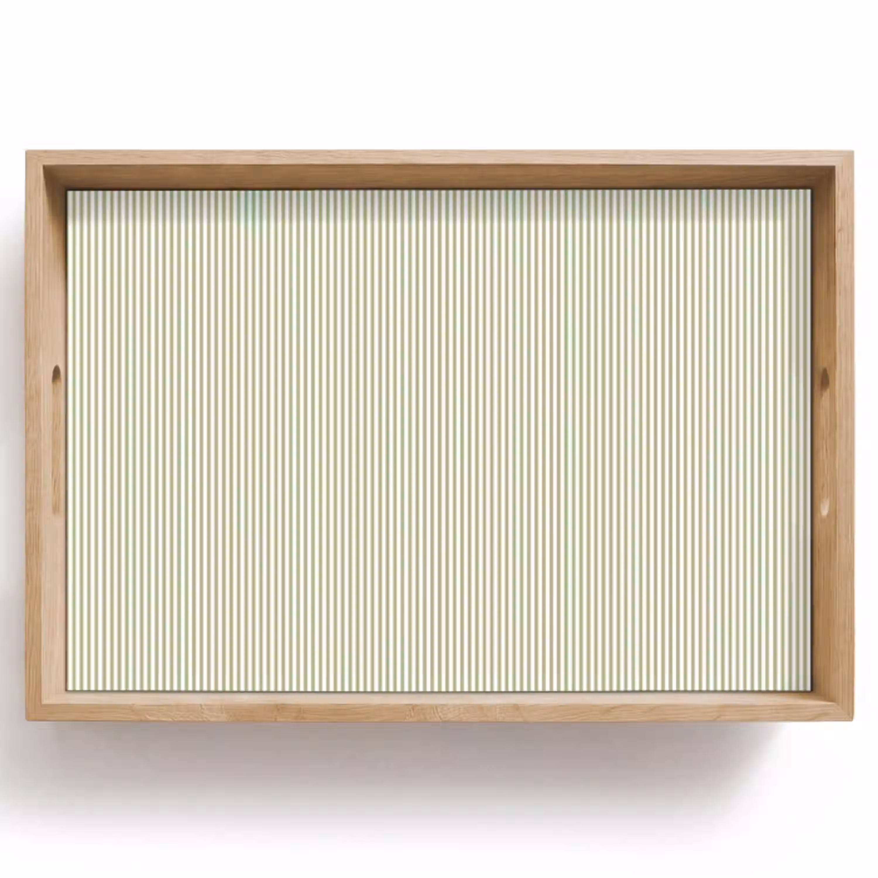 Saliegroen - Strepen - Minimalistisch - Patroon Dienblad Rechthoek middel 910 -z3d_shopping