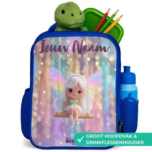 Fee - Elf - Regenboog Kinderrugzak - Blauw middel -inhoud_NL