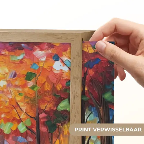Landschap - Bos - Kleuren - Natuur Light Box met batterij (Wandlamp) middel -USP_websiteprintNL