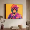 Aap - Kimono - Bloemen - Hoofdtooi Textielframe - compleet frame klein -sfeer3