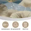 Bladeren - Abstract - Goud - Blauw Akoestische PET Vilt - Rond klein -closeup_NL