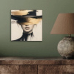 Vrouw - Hoed - Verf aluminium wit klein -sfeer2