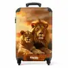 Twee bruine leeuwen NBS - Handbagage koffer - Unisex middel -productfoto_recht