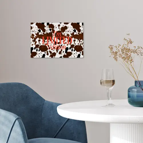 Koeienprint - Limited edition - Rood poster papier klein -sfeer3