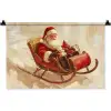 Kerst - Slee - Kerstman Wandkleed katoen klein -zz3d