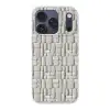 Reliëf - Structuur - Wit Telefoonhoesje iPhone 17 Pro klein 878 -3d