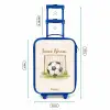 Voetbal in een goal Kinderkoffer - Blauw klein -productfoto_formaten