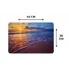 Zee - Strand - Zonsondergang - Wolken - Horizon Placemat vinyl groot -specs
