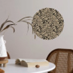 Giraf - Zebra - Motief - Bruin Wandcirkel behangsticker klein 186 -sfeer3