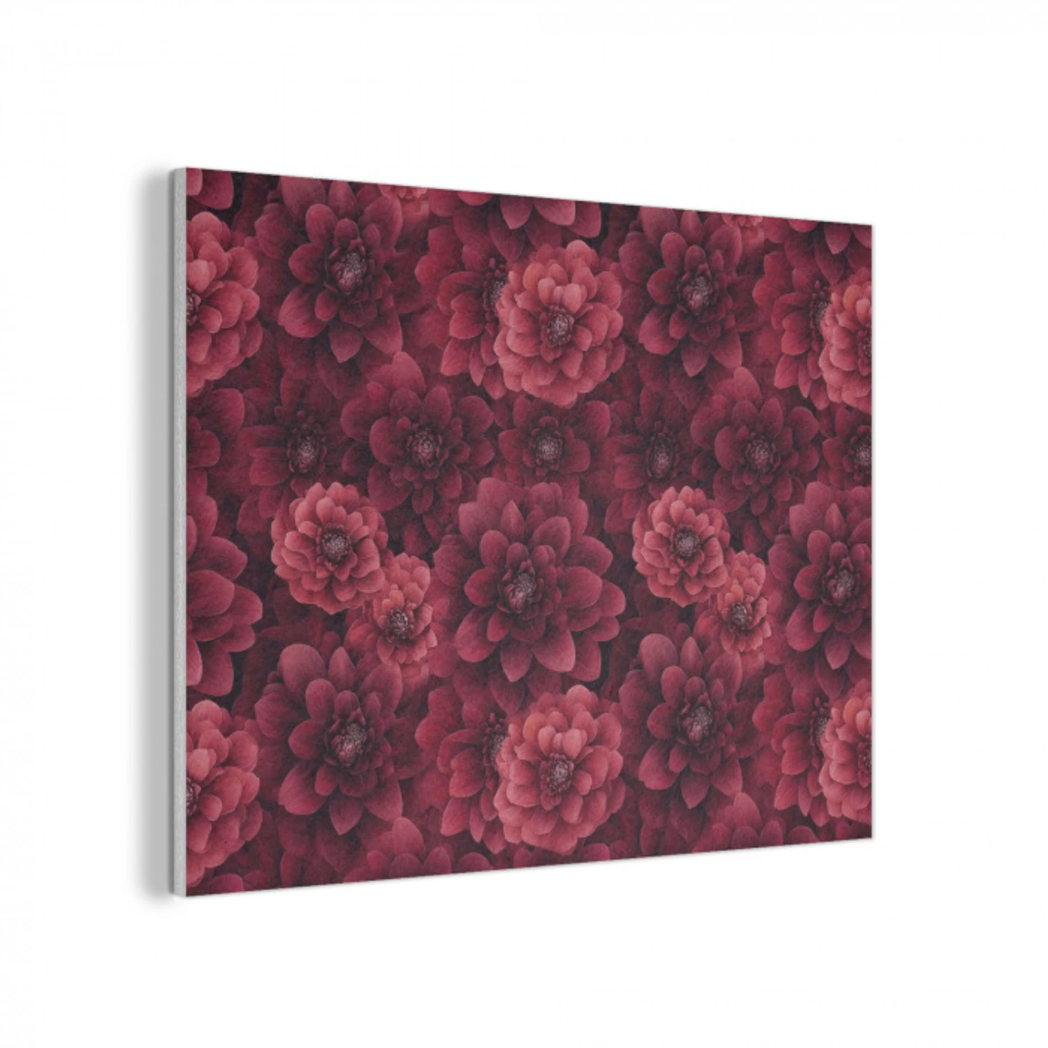 Dahlias - Bloemen - Rood PET vilt klein 837 -3d