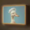 Eend - Koksmuts - Cute - Vogel Light Box met batterij (Wandlamp) middel -z3d_website