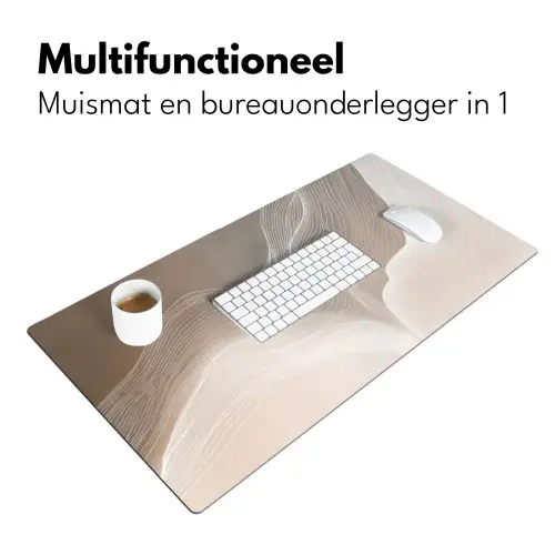 Golvende lijnen - Luchtstromen - Harmonieus Muismat XXL klein -sfeer4
