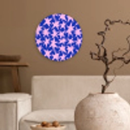 Modern - Sterren - Blauw Wandcirkel kunststof plaat 5mm dik klein 188 -sfeer1