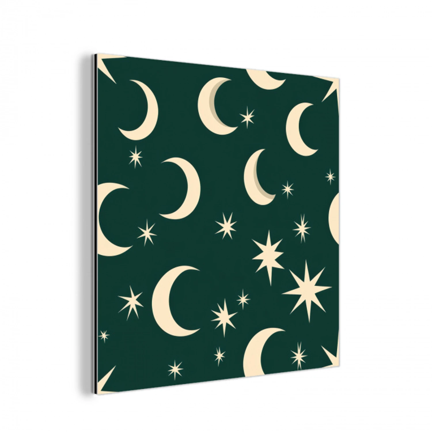 Manen - Sterren - Groen aluminium wit klein 46 -3d