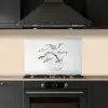 Vissen - Water - Wit keuken achterwand spatscherm klein -sfeer1