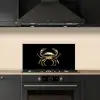 Goud - Krab - Dieren - Zwart keuken achterwand spatscherm klein -sfeer1