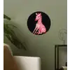 Zebra - Roze - Gestreept Wandcirkel behangsticker klein -sfeer2