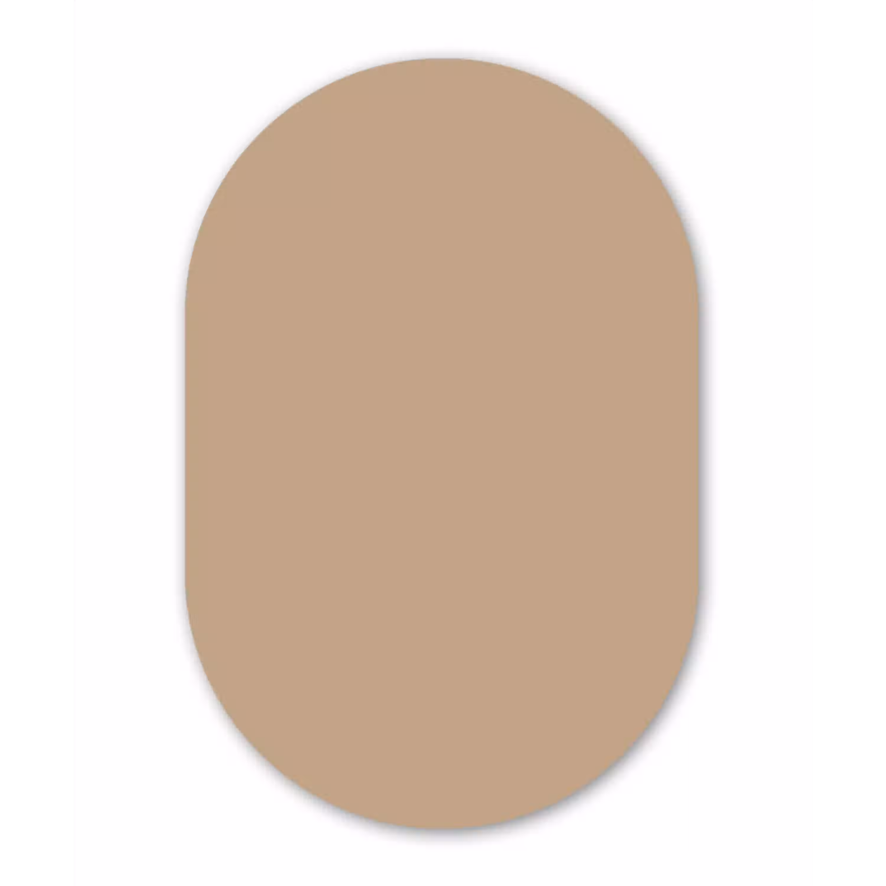 Soft - Taupe - Bruin Wandcirkel Ovaal Aluminium middel 839 -3d
