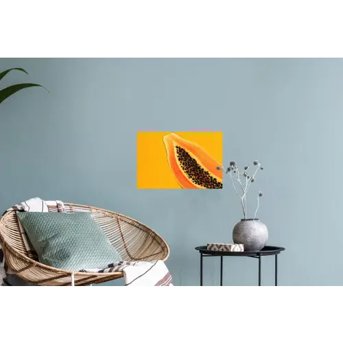Papaja - Oranje - Topisch Muursticker klein -plant