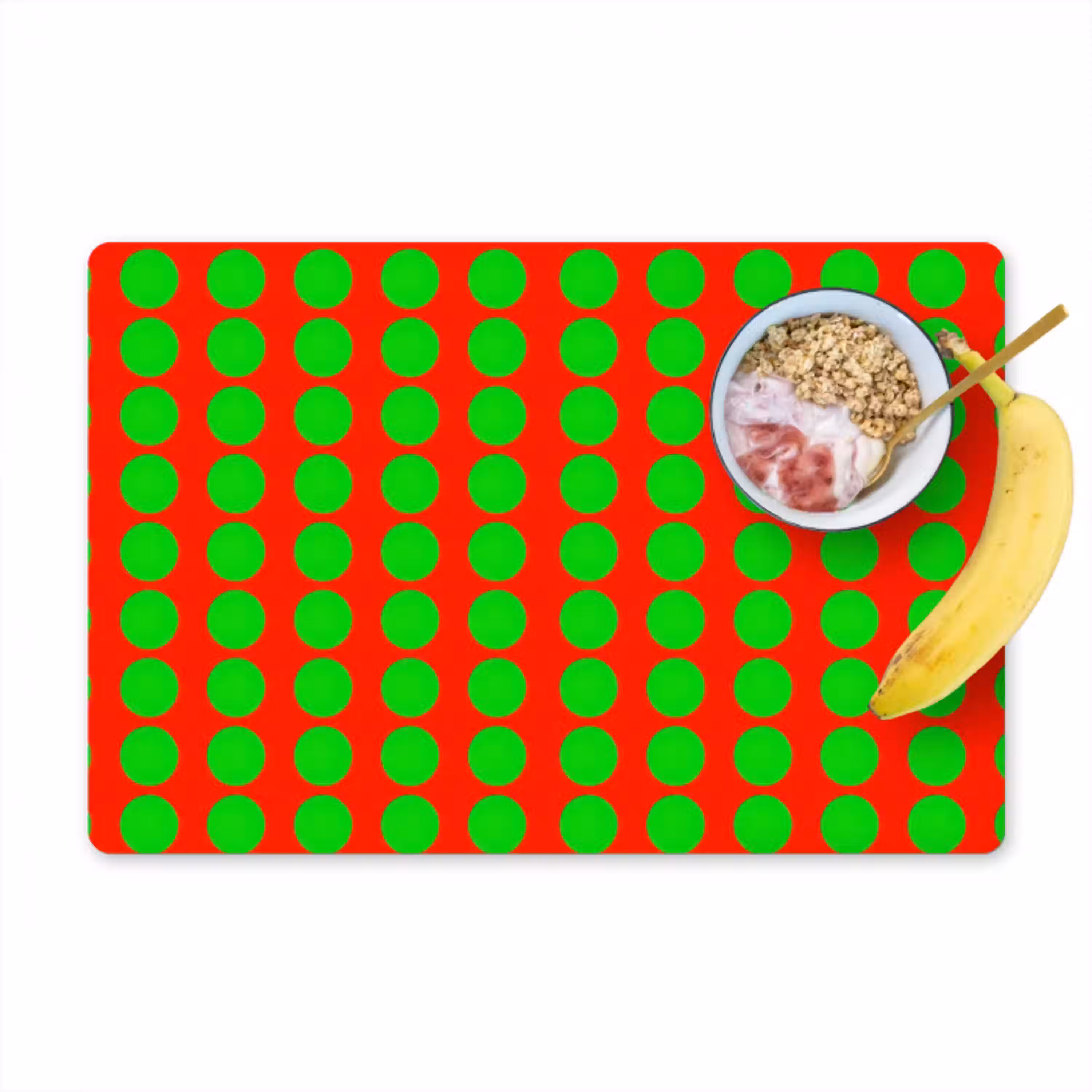 Stippen - Patroon - Groen Placemat vinyl groot 368 -zzzproduct_Kitchenyeah-website