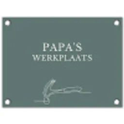 Papa's Werkplaats tuinposter los doek klein -3d
