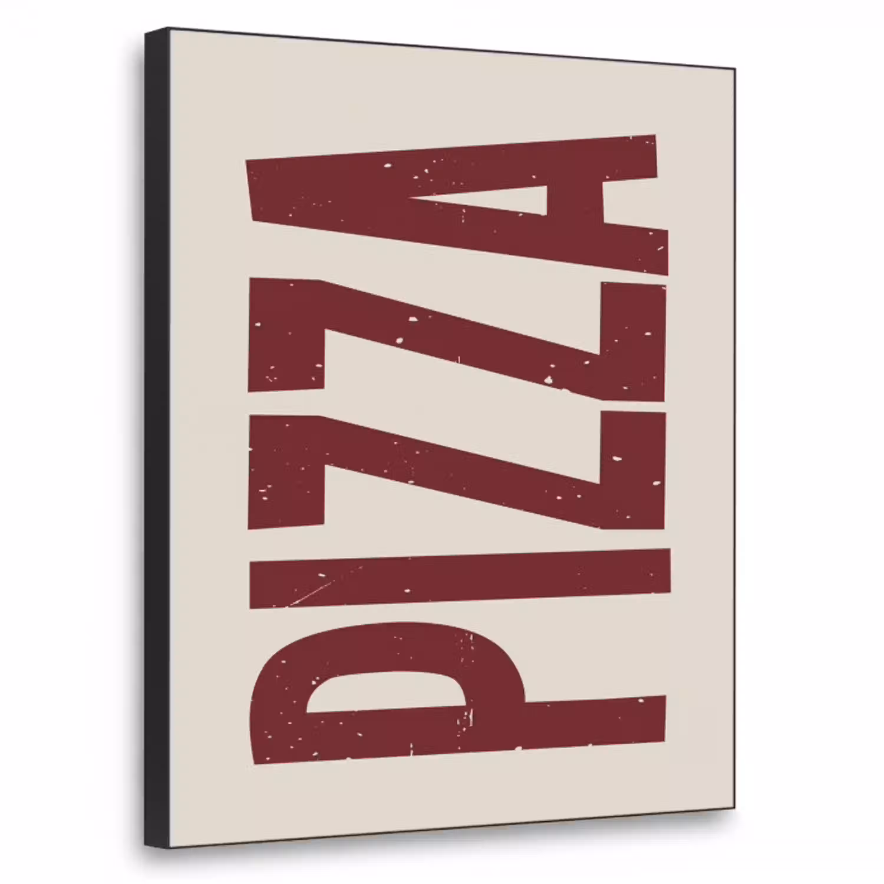 Pizza - Vintage - Decoratie - Japandi Textielframe - compleet frame klein -3d