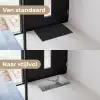 Hert - Mistig - Zwart - Wit Deurmat klein -voor-na_NL