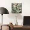 Compositie van bladeren - Groen - Roze plexiglas 5mm klein -sfeer6