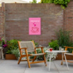 Thee - Roze - Valentijn - Tekst Tuinposter op houten frame 2 cm dik klein -sfeer3