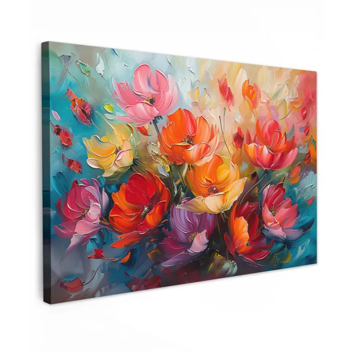 Bloemen - Kunst - Watercolor - Botanisch canvas 2cm klein -z3d