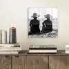 Vrouwen - Zonnehoed - Strand - Zwart - Wit plexiglas 5mm klein -sfeer1