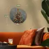 Kerstboom - Cadeaus - Rood - Goud Wandcirkel Organisch Forex 3mm klein -sfeer3