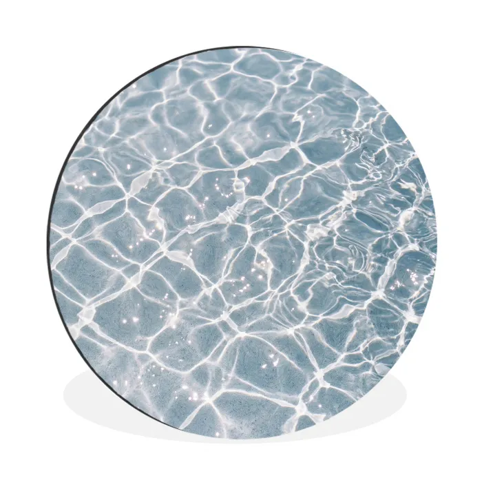 Water - Reflectie - Zonlicht Wandcirkel aluminium klein -3d
