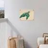 Schildpad - Sierlijk - Groen - Schild tuinposter los doek klein -sfeer8