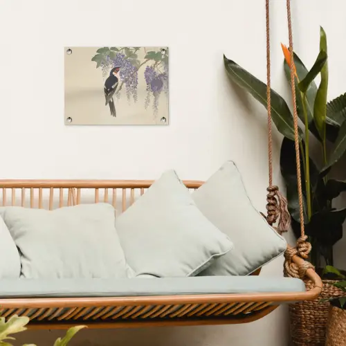 Specht - Bloemen - Paars tuinposter los doek klein -sfeer7